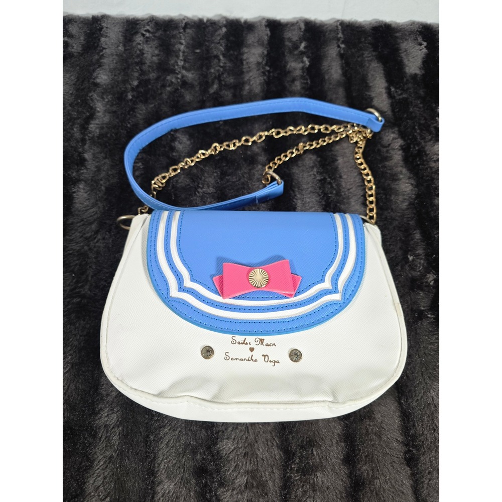 Sailor Moon x Samantha Vega Crossbody Bag Blue White Sailor Collar Bow Purse